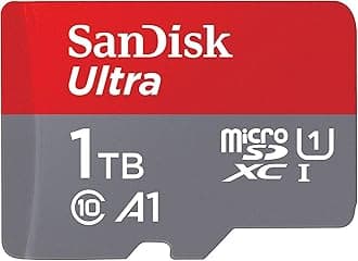 SanDisk 1TB Ultra microSDXC card + SD adapter, Memory card Full HD, up to 150 MB/s, For smartphones and Tablets, with A1 App Performance, UHS-I, Class 10, U1