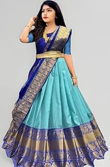 South indian Fancy Designer Flared Bridal lehenga Choli For Girls-Kumkum.