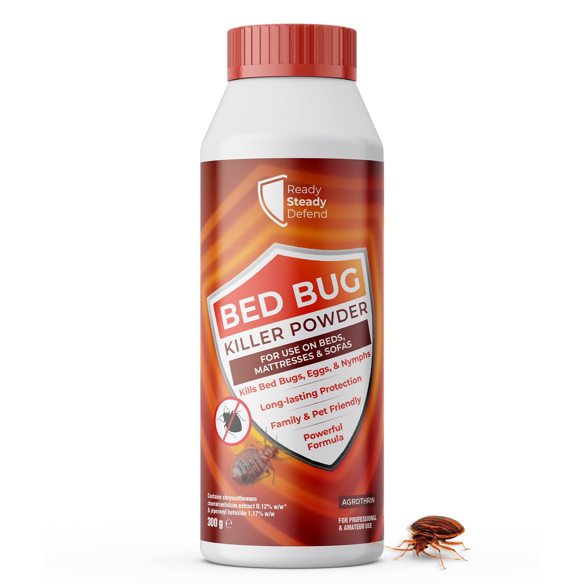 Bed Bug Killer Powder 300g - Potent Chrysanthemum Extract Formula, Long-Lasting, Effective at All Life Stages, Easy Apply