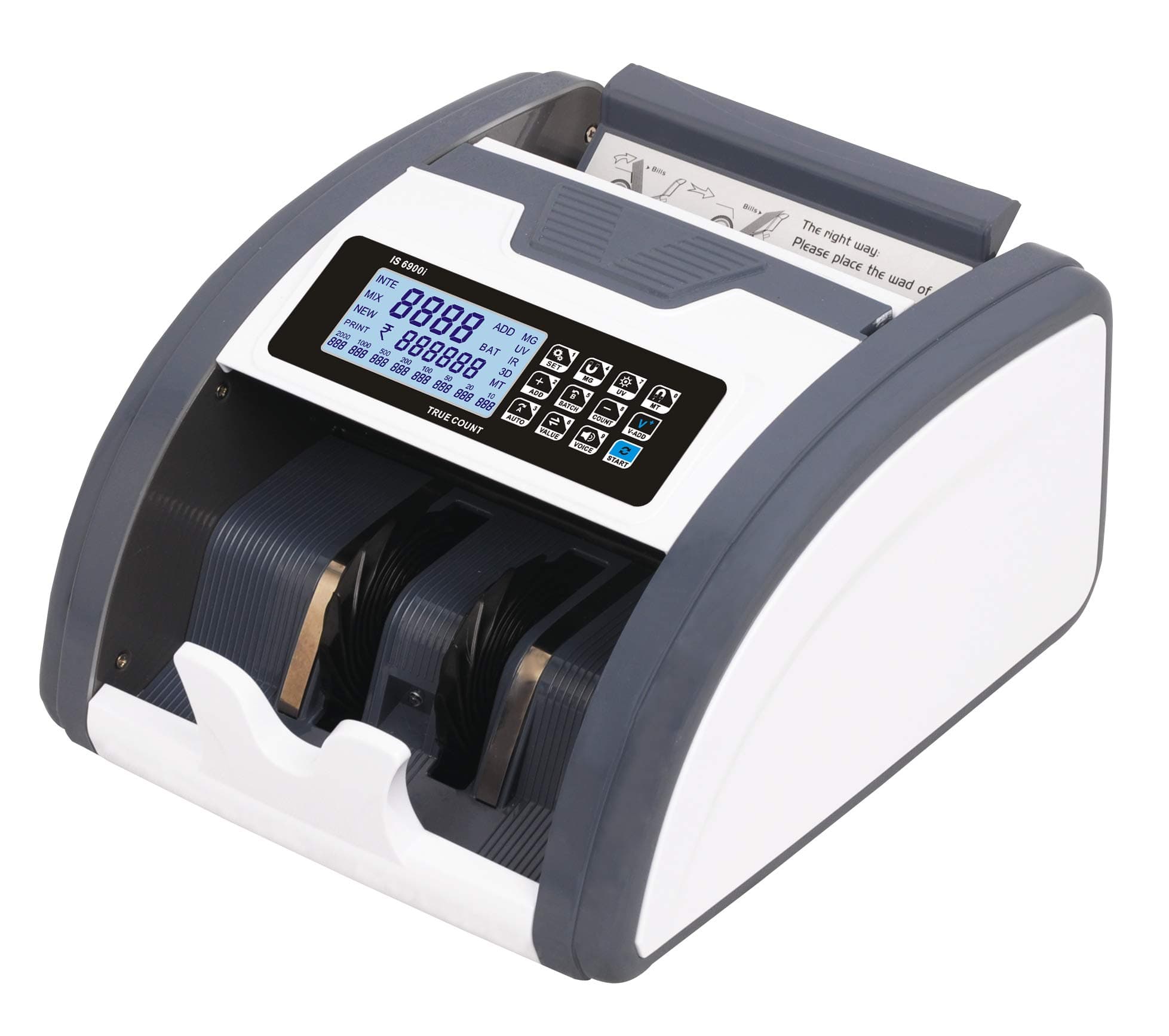 KROSS IS6900i Semi Value Counter/Heavy Duty Currency Counting Machine, Note Counting Machine with Fake Note Detection Using UV/MG/MT & IR sensors Premium Quality for Professional use.