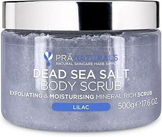 PraNaturals Dead Sea Salt Body Scrub 500G – Hydrating & Moisturising, Natural Oils & Minerals, Exfoliating, Softening & Nourishing, All Skin Types, No Parabens, Vegan & Cruelty Free (Lilac)