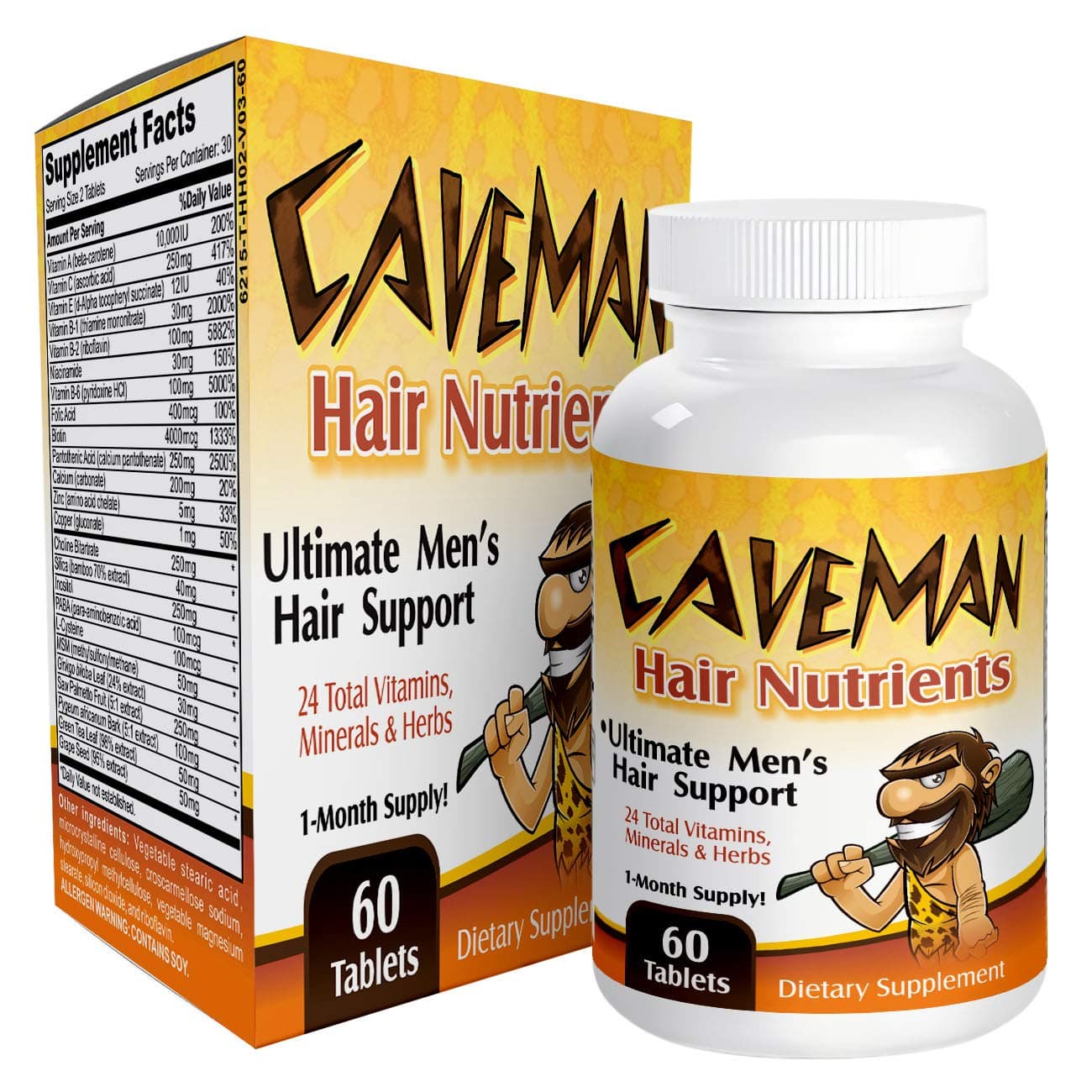 Caveman Hair & Beard Growth Vitamins/Supplements