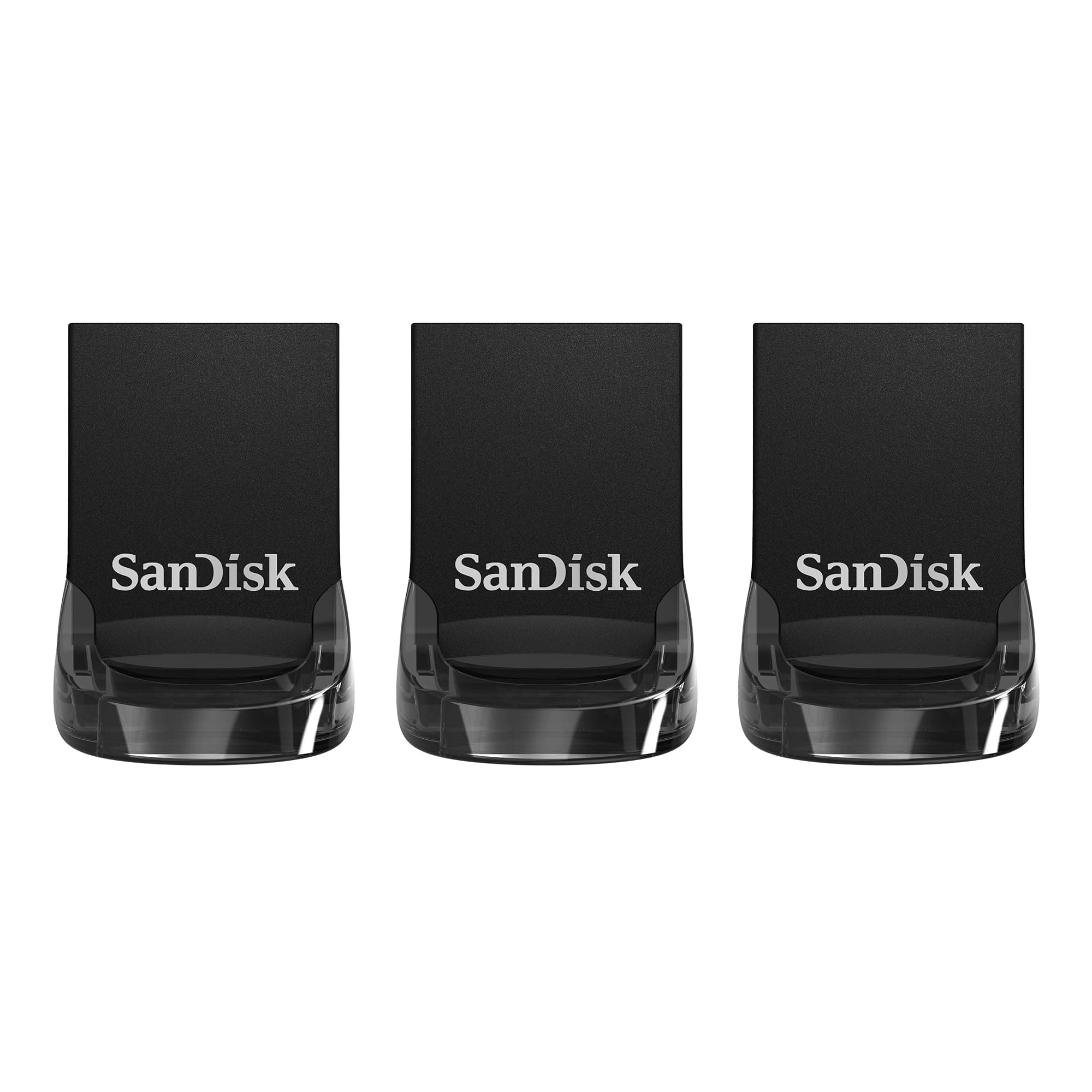 32GB 3-Pack Ultra Fit USB 3.1 Flash Drive (3x32GB) - SDCZ430-032G-G46T, Black