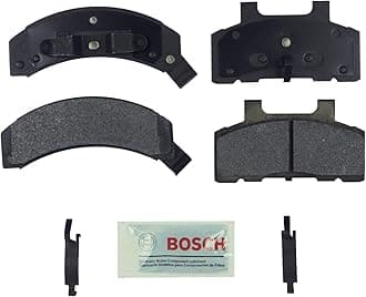 BOSCH BE215H Blue Semi-Metallic Disc Brake Pad Set With Hardware - Compatible With Select Buick Century, LeSabre; Cadillac DeVille; Chevrolet; Oldsmobile 98, Cutlass; Pontiac Bonneville + More; FRONT