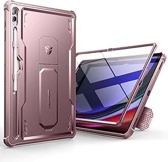 Dexnor Case for Samsung Galaxy Tab S10 Ultra (2024), S9 Ultra(2023), S8 Ultra(2022) 14.6 Inch, [Built in Screen Protector & Kickstand] with Pen Holder Heavy Duty Shockproof Protective Cover - Pink