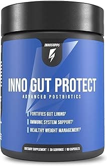Inno Gut Protect | Complete Probiotic & Postbiotic Formula, Vegan-Friendly, CoreBiome, Grape Seed Skin Extract, Super Probiotic Blend, 30 Servings