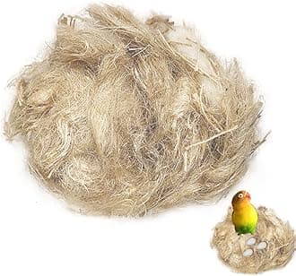 Natural Mixing Bird Nesting Materials,4 Kinds of Material Professional Ratio Matching Nesting Material Pads for Bird,Bird Nesting Material for Budgie,Parrot,Finche,Canaries,Other Birds（1.4oz/40g）