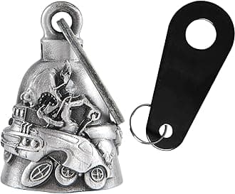 Dream Apparel Motorcycle Bell for Bikers Women Men W/Hanger, Biker Bell for Riders, Good Luck Riding Bell Moto Accessories