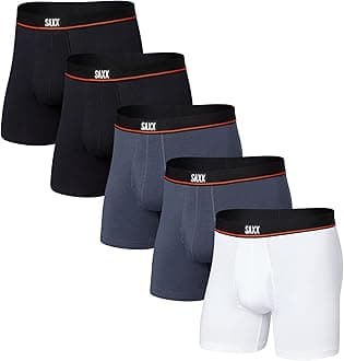 - Men's Underwear with Pouch Non-Stop Stretch Cotton Boxer Brief Fly 5Pk