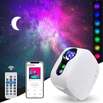 Galaxy Star Projector, Bluetooth Music Sky Night Light Gifts for Kids Toddler Baby, 3 in 1 Nebula Cloud Lighting, Starlight Projector for Bedroom, Room Decor with Remote Control (White)