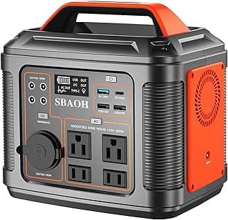 Portable Power Station, 300W 296Wh Solar Generator Quick Charge / 110V AC Outlets/DC Ports and LED Flashlight, Lithium Battery Backup for Home Outdoor Travel Camping Blackout