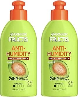 Fructis Style Anti-Humidity Smoothing Milk, All Hair Types, Sleek, 5.1 Fl Oz (Pack of 2)