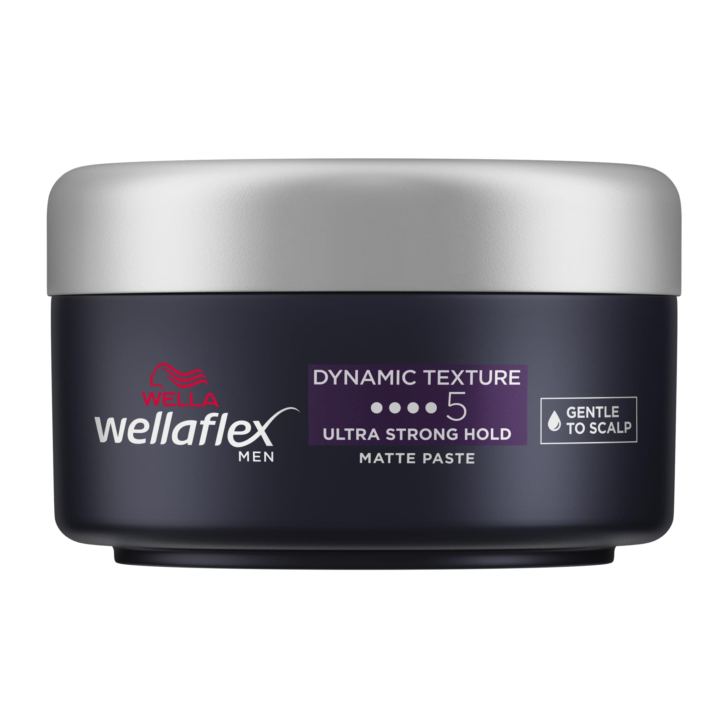 Wella Wellaflex Men Matte Paste – Instant Texture, Non-Sticky, Gentle on Scalp, Recyclable Jar – 75ml