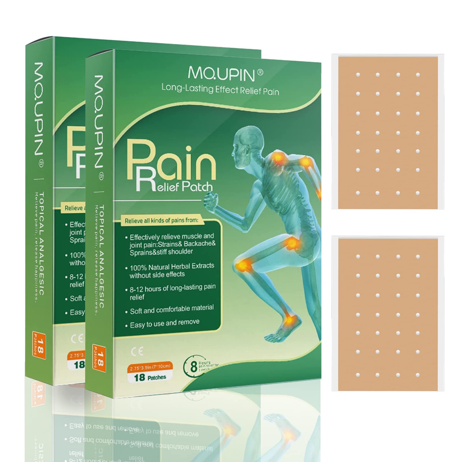 – Pain Relief Plaster,MQUPIN Pain Relieving Patch,Long Lasting Effect Relief Knee Pain Backache Joint Muscle Cervical Vertebra Pain Relief Patch,Up to 24 Hours(7 * 10cm,36PCS)