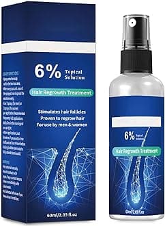 6% Hair Growth Serum For Men And Hair Regrowth Treatment For Stronger Thicker Longer Hair Help to Stop Thinning and Loss Hair 60 ML