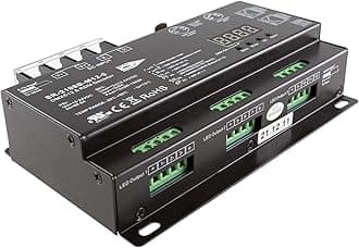 SIRS-E 12 Channel CV DMX RDM Digital PWM Decoder 8/16 bits for RGB & RGBW LED Lighting 12-24V DC UL Recognized Controller 12x5A Dimmer SR-2108B-M12-5