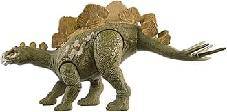 Mattel Jurassic World Wild Roar Dinosaur Toy with Sound & Attack Move, Hesperosaurus Posable Action Figure Includes Digital Play, 11 inches Long