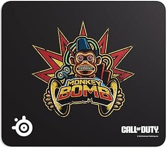 SteelSeries QcK Gaming Mouse Pad — Call of Duty® Monkey Bomb Edition — Limited — Free In-Game Item — Non-Slip Rubber Base — Peak Tracking and Stability — Optimized For Gaming Sensors