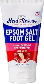 Epsom Salt Foot Gel, 4 Ounce, Soothing Relief for Painful, Tired, Aching Feet, Ditch the Foot Bath for Instant Relief