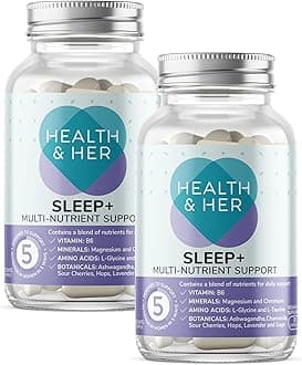 Health and Her & Natural Sleep+ Supplement - Designed to Support a Relaxing restful Sleep – Contains Natural Ingredients Including Vitamins B6 Magnesium - 60 Tablets - 2 Month Supply……