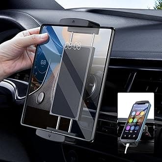Car Phone Mount for Samsung Galaxy Z Fold 7 6 5 4 3 Accessories, Tablet Holder for Car Air Vent Handsfree, 360° Rotatable Fit for iPad mini 6 iPad Pro Air Pixel Fold and More 4"-12.9" Devices