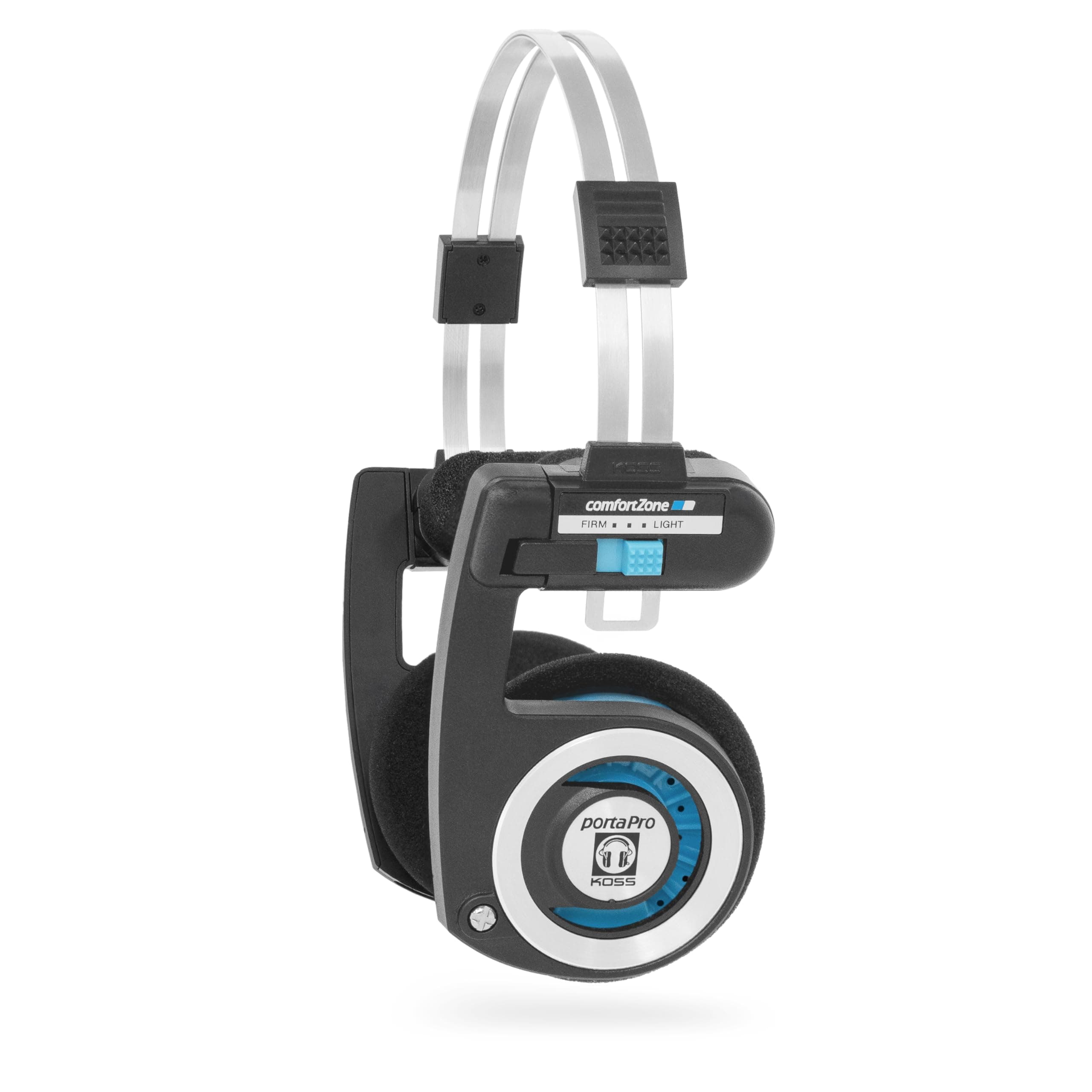 Porta Pro Wireless 2.0 Bluetooth On-Ear Headphones, 20+ Hour Battery, USB-C Charging, Microphone, Analog Audio Pass Through, Retro Style, Black