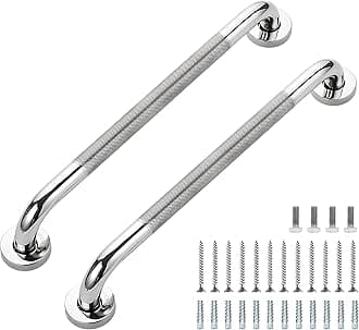 Grab Bars for Shower, 2 Pack 18-Inch Anti Slip Shower Handles for Elderly, Safety Shower Grab Bar, Stainless Steel Handicap Grab Bars for Bathroom (Polished Nickel 1" Diameter)