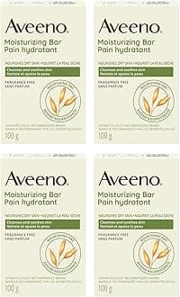 Aveeno Moisturizing Bar for Dry Skin 3 Oz (Pack of 4)
