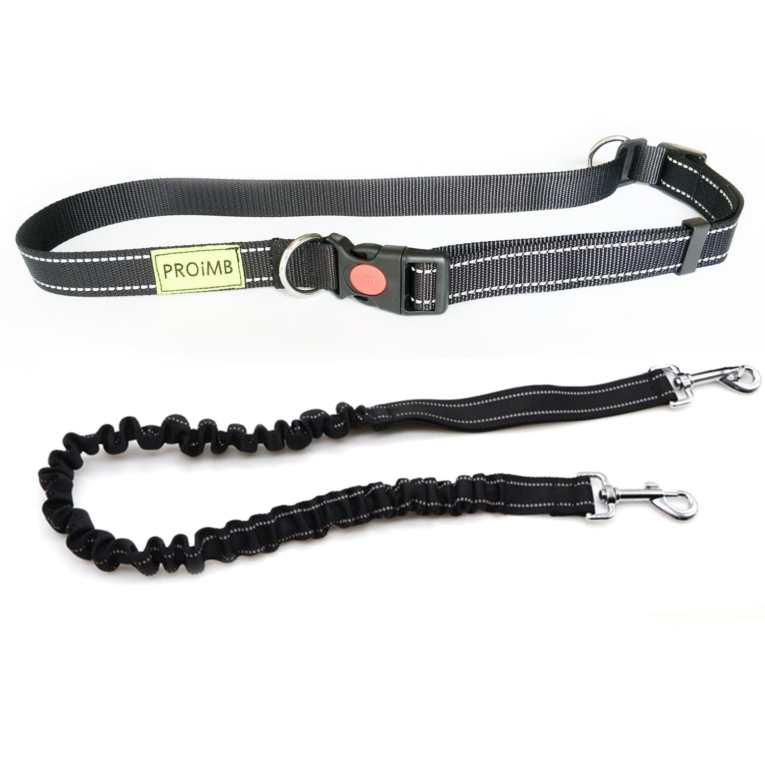 PROIMB Hands Free Dog Leash for Running Walking Hiking Adjustable Reflective