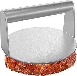 Benting Stainless Steel Burger Press - 5.5" Round Type Smash Burger Press with Stainless Handle - Ideal Grill Accessories for Perfectly Cooked Burgers - Rust-Resistant (Stainless Steel Handle)