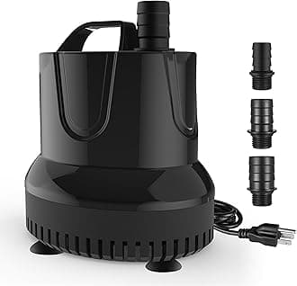 1056GPH Submersible Water Fountain Pump, (4000L/H, 85W) Quick Water Change Aquarium Pump, 13ft High Lift, for Fish Tank, Pond, Hydroponics, Black