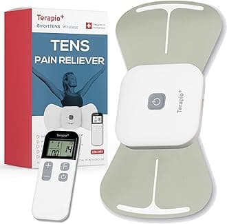 Wireless TENS Machine for Natural Pain Relief. Portable TENS Unit & Muscle Stimulator with Remote Control. Rechargeable, 15 Modes for Back, Neck, Arm, Knee & General Pain Management.