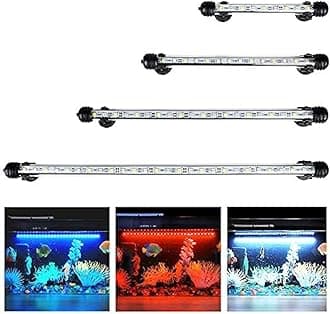 GreenSun LED Aquarium Light, Submersible Multi-Color Waterproof Fish Tank Light Underwater Crystal Glass Lights Suitable for Saltwater and Freshwater-15 inch(38 cm)