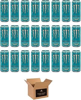 Monster Energy Drink Flavours | Juiced, Zero Sugar, Ultra, Monarch, Fiesta Mango, Strawberry Dreams, VR46, Punch | High Caffeine Sports Energy Drink | 500ml (Pack 24, Zero Sugar Ultra Fiesta Mango)