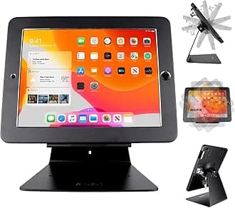 Desktop Kiosk Stand for iPad 10.2" - Flip & Swivel 360 Design, Multi-Gen Compatible