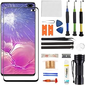 for Samsung Galaxy S10 Plus Screen Replacement,Replacement Screen for Galaxy S10 Plus Series 6.4 inch,Tempered Glass Replacement Kit with Repair Tools(NO OLED & Touch Digitizer)
