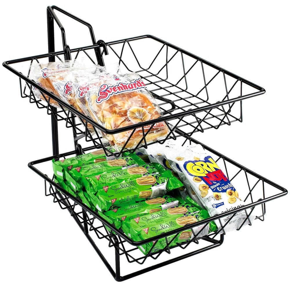 Cal-Mil 1293-2 Wire Merchandisers, 12" Width x 15" Diameter x 15" Height, Black