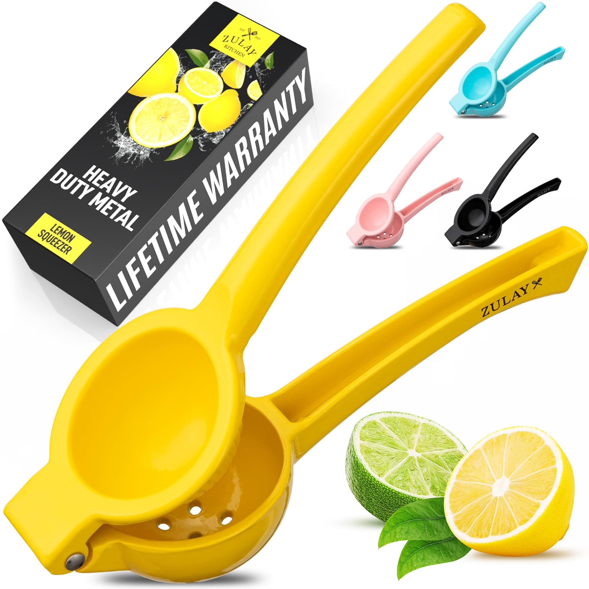 Metal Lemon Squeezer - Handheld Lemon Juicer Squeezer - Easy to Use Citrus Juicer - Manual Press for Extracting the Most Juice Possible - Extracts Every Last Drop