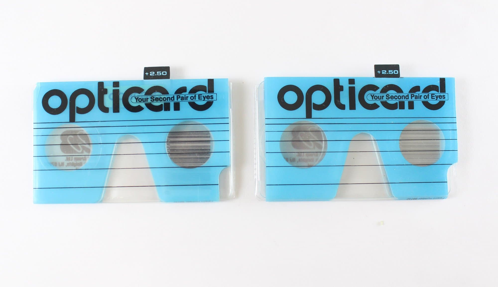 Opticard 2 Piece Magnifier in Wallet Size for Reading - +2.50 Magnification