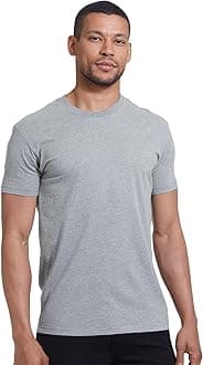True ClassicMens T-Shirts - Short Sleeve Crew Neck Plain T Shirt for Men, Pack of 1, Heather Gray, XL