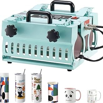VEVOR Tumbler Heat Press Machine, 2 Station Heaters, 11-30oz Mug Press, Heat Up Fast and Even, Tumbler Press with Dual Independent Display Screens, for Sublimation Tumblers, Cups, and Mugs