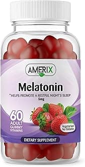 Halal Melatonin Gummies, Sleep Support, 60 Strawberry-Flavored Adult Melatonin Gummies, 5 mg Sleep Aids for Adults