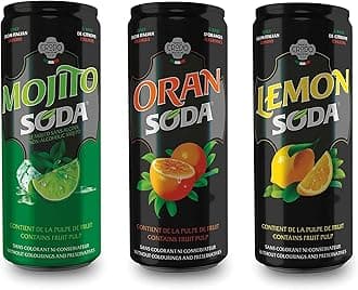 72x cans Lemonsoda Oransoda Mojitosoda 330 ml Campari Group Italian Soft Drink