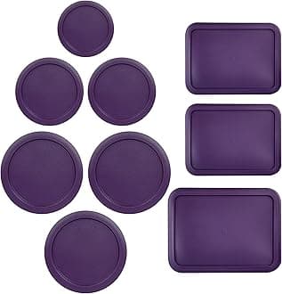 - Replacement Lids for Pyrex Glass Food Storage Containers Rectangular (1) 1-Cup (2) 2-Cup (2) 4-Cup (1) 7-Cup (2) 3-Cup (1) 6-Cup Round Rectangle (Purple)
