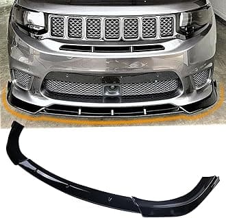 Front Bumper Lip Fit for 2014-2021 Jeep Grand Cherokee SRT /2018-2021 Trackhawk Sport Splitter Spoiler Diffuser Protector Guard Wing Body Kit Air Dam Accessories (Glossy Black)