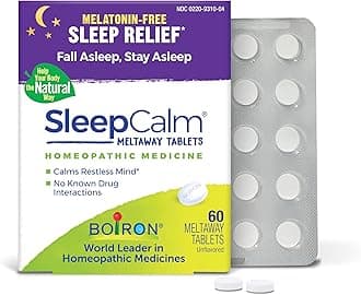 SleepCalm Sleep Aid for Deep, Relaxing, Restful Nighttime Sleep - Melatonin-Free and Non Habit-Forming - 60 Count
