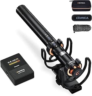 VM30 Shotgun Microphone with Wireless Modes, USB C Digital Output, 75/150Hz, Super-Cardioid Universal Camera Microphone for Filmmakers, Vloggers - Wireless Mic for Camera, Smartphone, and PC