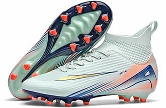 KikaluoMen's High Top Soccer Shoes AG Long Spikes Men's and Women's High-Top Students Game Sports Training Soccer Cleats Shoes