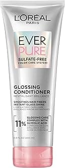 Glossing Sulfate Free Conditioner with Glycolic Acid, Hair Care for Lasting Shine and Smoothness for Dull, Dry Hair, EverPure, 6.8 Fl Oz