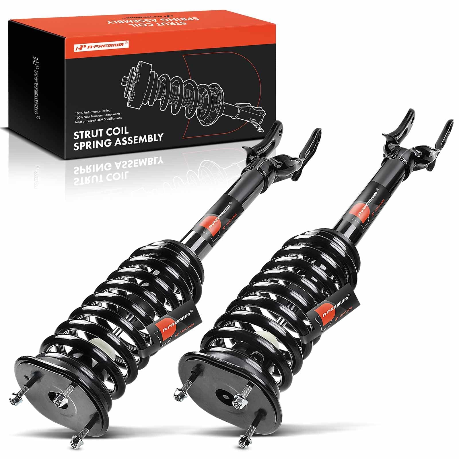 A-Premium Front Struts Compatible with Jeep Grand Cherokee 2011-2015 & Dodge Durango 2011-2013 - 2x Replacement Suspension Complete Strut Assembly Shock with Coil Spring